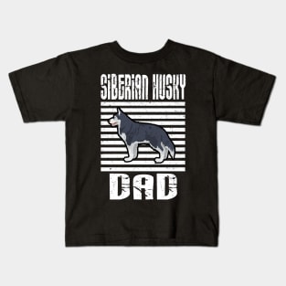 Siberian Husky Dad Proud Dogs Kids T-Shirt